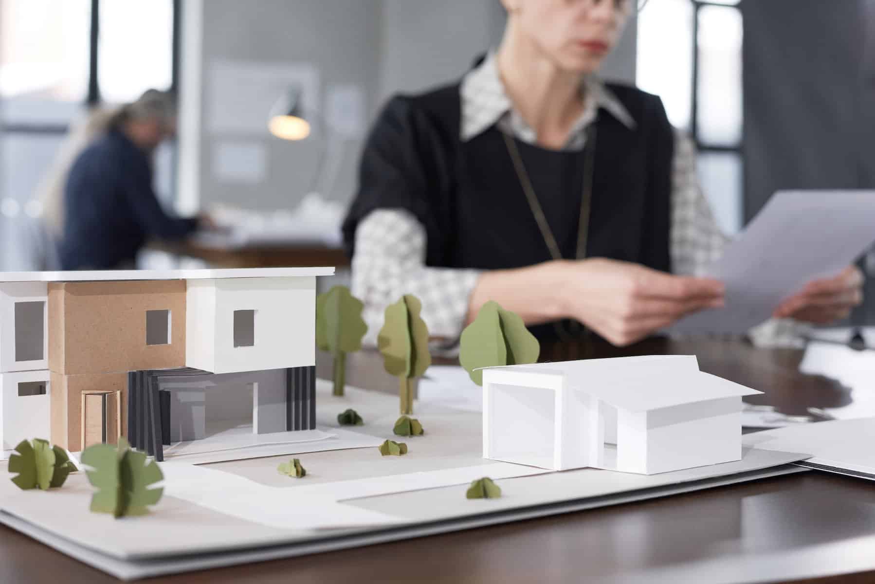 Carton model of new building